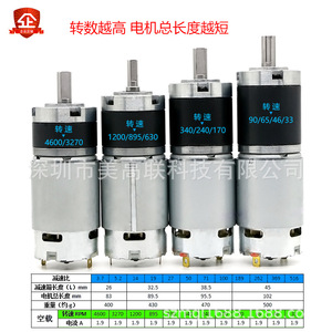 Motorreductor de CC de 42 mm con escobillas, planetario, de alto par, 12V 24V, micro, con regulación de velocidad y montaje de brida - Product Image 1