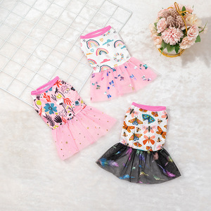 Lindo vestido de <span class=keywords><strong>perro</strong></span> para perros pequeños Chihuahua Pug ropa dulce princesa estilo gato princesa vestido de boda <span class=keywords><strong>perro</strong></span> falda con lazo - Product Image 3