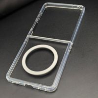 Coque de protection antichoc magnétique pour téléphone portable Samsung Galaxy Z Flip 8 7, coque arrière transparente en PC rigide