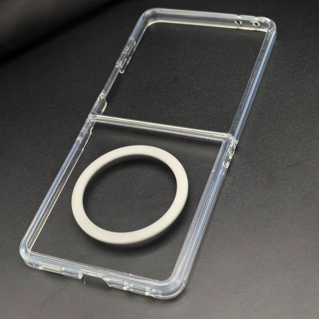 Shockproof Armor Cover Magnetic Mobile Phone Case for Samsung Galaxy Z Flip 8 7 Hard PC Clear Back Cover
