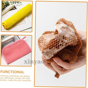 Toallitas Exfoliantes de Esponja Africana de Nailon con Logotipo Personalizado, Toallitas de Baño de Doble Cara para una Limpieza Profunda del Rostro y el Cuerpo - Product Image 3