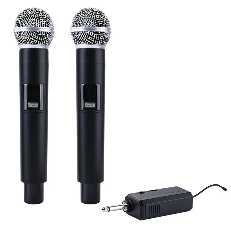 Ktv Speciale Eindversterker Pull Rod Geluid Karaoke Microfoon Draadloos Een Set Van Twee Microfoon Draadloos Voor Kerkpodium Leren
