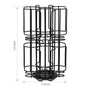 Support de rangement moderne en acier noir pour dosettes de café, avec rotation à 360 degrés, pour la cuisine domestique - Product Image 5