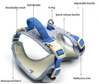 Harnais tactique réfléchissant et imperméable pour chien, personnalisable OEM, en polyester respirant, réglable, anti-traction, avec poignée souple