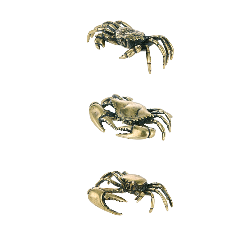 thumbnail image 2 of Brass Hermit Crab Vintage Style - Azure Decor 2 of 11