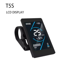 ชุดจักรยานไฟฟ้าจอแสดงผล LCD T5S 24V-72V จอแสดงผลสีดิจิตอลอัจฉริยะกันน้ำปลั๊ก SM สำหรับจักรยานไฟฟ้า - Product Image 1