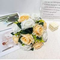 Boule de fleurs artificielles en forme de rose pour centre de table, idéale pour mariage, Saint-Valentin, remise de diplôme, Nouvel An et Pâques