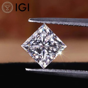 Fabrication en gros de diamants de laboratoire créés en laboratoire de 1 à 5 carats, certifiés DEF IGI, CVD HPHT, VVS VS, taille princesse excellente - Product Image 1