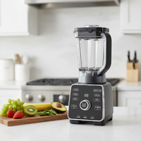 Blender électrique robuste de 1400 W avec commande à bouton, faible niveau sonore, récipient sans BPA, presse-agrumes et mixeur alimentaire pour la maison