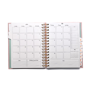 Custom พิมพ์ Bookbinding <span class=keywords><strong>Binding</strong></span> Organizer สมุดบันทึกแคตตาล็อกโน้ตบุ๊ค YO ลวดเกลียว Planner กับกล่อง - Product Image 5