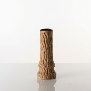 Jarrón Decorativo de Terracota Hecho a Mano, Elegante, con Acabado Metálico Rústico y Asas Dobles, para Decoración Contemporánea del Hogar, Estilo Nueva York - Product Image 5