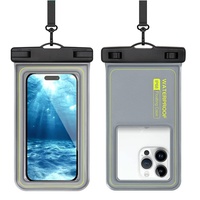 Pochette de téléphone flottante gonflable étanche en PVC avec écran tactile, étui airbag pour photographie sous-marine, sacs transparents pour téléphone portable