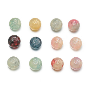 Cuentas de vidrio doradas de 10 mm, cuentas redondas sueltas para la fabricación de joyas, cadena para teléfono móvil, accesorios de bricolaje, material. - Product Image 5