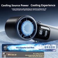 Ventilateur portable à refroidissement semi-conducteur, ventilateur ultra-rapide, pliable à suspendre au cou, avec pack de glace turbo, petit ventilateur portatif