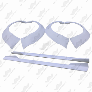 Vente chaude, kit carrosserie de haute qualité, élargisseurs d'ailes en ABS, jupes latérales larges noires pour Mustang 18-22 GT3 - Product Image 1