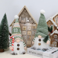 Nouvelle décoration de Noël lumineuse en peluche avec lumière, poupée Rudolph, design aiguilles de pin, décoration de fenêtre, hauteur 29 cm