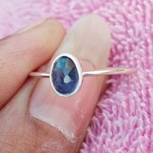 Anillo de amatista de Plata de Ley 925 al por mayor, ajuste de bisel de plata fina hecho a mano, regalo de boda para mujeres indias, joyería de fiesta para niñas - Product Image 1
