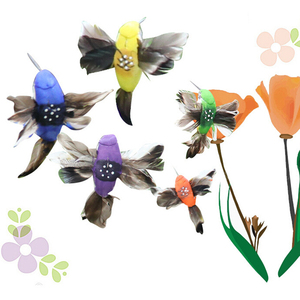 Jouet amusant, oiseaux volants, jouet automatique, papillons qui tournent, jouet vibrant, décoration de jardin - Product Image 1