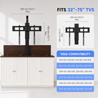 Support de télévision motorisé en acier robuste intelligent pour téléviseurs de 32 à 75 pouces, pour montage sur armoire, garantie de 2 ans, télécommande RF, capacité de charge de 60 kg