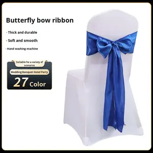 أشرطة تزيين الكراسي بالجملة رخيصة الثمن بألوان مخصصة لتزيين الفنادق وأعياد الميلاد وحفلات الزفاف، متوفرة بأطوال من 1 إلى 150 سم - Product Image 5