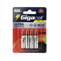 Batería de Zinc R03 Tamaño Aaa, Carbono Gigacell, Buena Calidad, 1.5v, para Juguetes, 3 Años de Duración, Envoltura de Aluminio/Metalizada, Se Acepta OEM