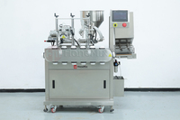 HoneMix Relleno y sellador de tubos automático compacto de producción pequeña Crema cosmética Pasta de dientes Relleno y embalaje de tubos de plástico