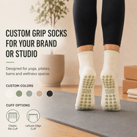 Chaussettes de yoga et de fitness d'intérieur personnalisées de haute qualité pour femmes, chaussettes de pilates en coton, chaussettes de sport antidérapantes pour yoga et pilates