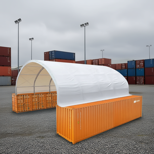 Telo di copertura in PVC da 21 once per container con doppio traliccio 40x40 per impieghi gravosi, attrezzatura per lo stoccaggio merci - Product Image 2