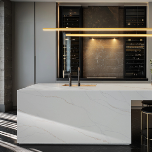 Runpin Infiniti Đá Nhân Tạo Ốp thạch anh đá lớn tấm đánh bóng tấm Tường hiện đại bàn Vanity Tops bảng Tops - Product Image 6