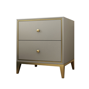 Fabbrica di Foshan Moderno stile di lusso di notte del basamento mobili camera da letto <span class=keywords><strong>accanto</strong></span> tabella di base in acciaio inox legno comodini - Product Image 2