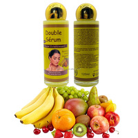 Double sérum anti-âge anti-rides enrichi aux extraits de fruits essentiels pour une peau plus blanche et plus lisse, produit de beauté pour un visage éclatant.