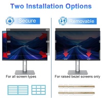 Filtre de confidentialité anti-espion bidirectionnel anti-regard indiscret pour moniteur ASUS 24,1 pouces 16:10, protecteur amovible anti-lumière bleue et anti-reflet