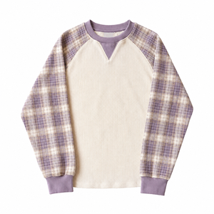 T-shirt Termica a Maniche Lunghe in Maglia Waffle con Cuciture a V Retrò, Stile Streetwear, Alta Qualità OEM ODM - Product Image 6