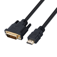 Convertisseur HDMI vers DVI bi-direction DVI-D, 24 + 1 câble adaptateur HD 1080P, pour Xbox, PS4, HDTV, LCD, DVD, mâle vers HDMI