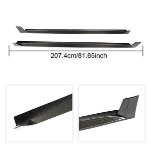 Jupes latérales en fibre de carbone véritable <span class=keywords><strong>LANNER</strong></span>, finition brillante/mate, personnalisées pour Tesla Model 3 (modèles 2017-2019) - Product Image 4