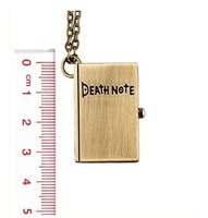 Montre de poche en quartz Death Note, petite taille, forme de livre noir, pendentif collier, cadeaux d'anniversaire pour hommes, femmes et enfants