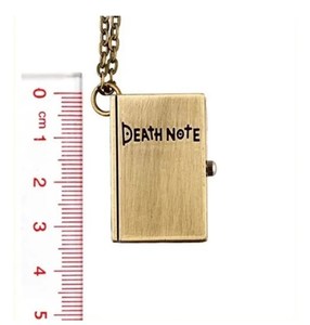 Montre de poche en quartz Death Note, petite taille, forme de <span class=keywords><strong>livre</strong></span> noir, pendentif collier, cadeaux d'anniversaire pour hommes, femmes et enfants - Product Image 5