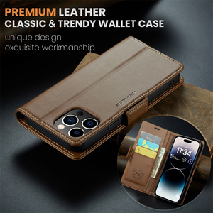 Étui portefeuille <span class=keywords><strong>CaseMe</strong></span> magnétique antichoc en cuir de luxe avec blocage RFID pour <span class=keywords><strong>iPhone</strong></span> 14 13 <span class=keywords><strong>12</strong></span> Pro Max Étui de protection - Product Image 4