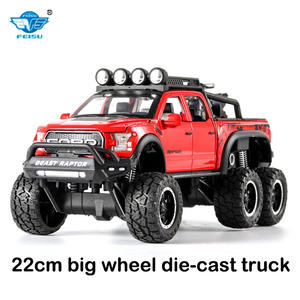1:24 <span class=keywords><strong>Ford</strong></span> Raptor F150 moulé sous pression modèle de voiture jouet pour enfants retirer <span class=keywords><strong>6x6</strong></span> grande roue tout-terrain camion en métal avec son/lumière - Product Image 3