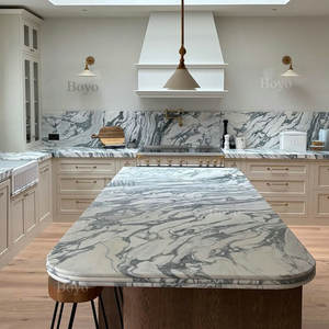 <span class=keywords><strong>Plan</strong></span> <span class=keywords><strong>de</strong></span> <span class=keywords><strong>travail</strong></span> <span class=keywords><strong>de</strong></span> cuisine moderne en pierre naturelle, nouveau comptoir en marbre à trois couches avec bord arrondi - Product Image 2