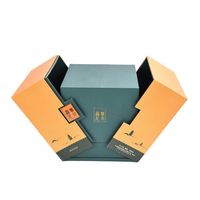 Vente en gros de boîte cadeau de luxe en carton pour thé et parfum à double porte ouverte conçue sur mesure pour les aliments et les présentations