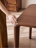 Table à manger personnalisable en bois massif avec placage en noyer, frêne, pin ou chêne, 4, 6, 8, 10 ou 12 places