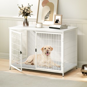 Cage pour chien avec coussin, niche pour chien en métal avec double porte, cage robuste pour petits, moyens et grands chiens - Product Image 5