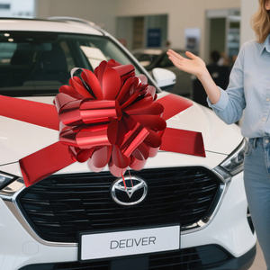 Grand nœud géant de 20 pouces pour voiture avec ruban de 20 pieds pour emballage de grands cadeaux, maisons neuves, décoration de Noël et d'anniversaire - Product Image 6