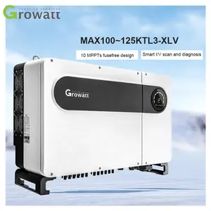 Growatt 100Kw 250 кВт 150Kva ongrid 3 фазы на сетке 3 фазы Солнечный growatts Max100Ktl3Lv инвертор инверсор с перекрестной шнуровкой 110Kw 250Kw инвертировать
