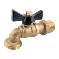 Robinet de Jardin en Laiton NOVAFLOW, Vanne à Boisseau Sphérique 1/2" 3/4" FIP GHT, Connexion Filetée Mâle, Application Eau, OEM Personnalisable, Chine