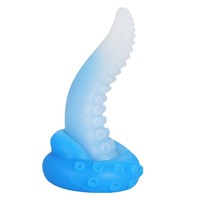 Plug anal en forme de pénis, modèle Plover Dragon, en forme de bâton, à commande manuelle, à toucher doux, lumineux, pour usage anal masculin, avec tentacules d'octopus.