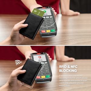 TILONSTAR TVC302W Hot Sale Leather Slim Card Holder Anti-<b>rfid</b> Anti-theft Aluminium Cardholder Pop up <b>Wallet</b> <b>for</b> <b>Men</b> - Product Image 6