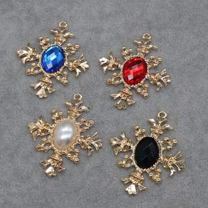 2025ลดกระหน่ำทำด้วยมืองานแฮนด์เมดแบบบาร็อคครอสประดับเพชรอุปกรณ์เสริมหัวเข็มขัดแผ่นเพชรแบบไขว้โลหะผสมวัสดุเครื่องประดับจี้ - Product Image 4