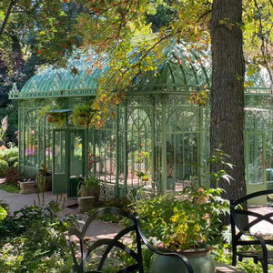 Salle de soleil en fer forgé structure en métal et acier serre en fer forgé personnalisée style européen salle de mariage <span class=keywords><strong>pavillon</strong></span> français - Product Image 1